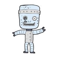 cartoon funny old robot N10