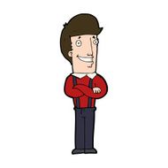 cartoon proud man N31