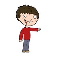 cartoon happy boy laughing N31