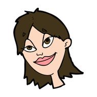 cartoon happy woman N276