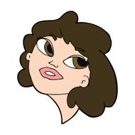 cartoon happy woman N277