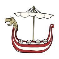 Cartoon Viking Ship N32