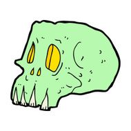 cartoon spooky skull N177
