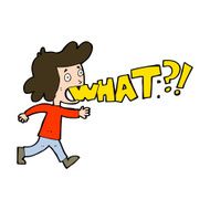 cartoon woman shouting what N10