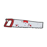 cartoon rusty old saw N6