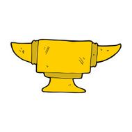 cartoon blacksmith anvil N7