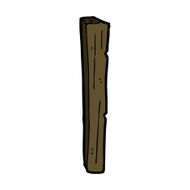 cartoon wooden post N6