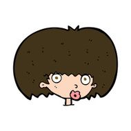 cartoon surprised woman N254