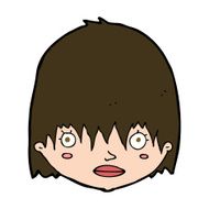 cartoon staring woman N42