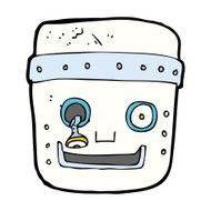 cartoon robot head N79