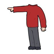 cartoon headless man pointing N10