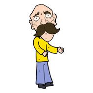 cartoon lonely old man N10