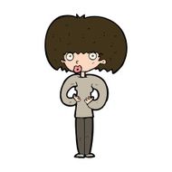 cartoon surprised woman N257