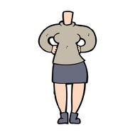 cartoon female body (add photos or mix and match cartoons) N253