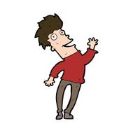 cartoon happy man N498