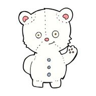 cartoon waving polar bear cub N39