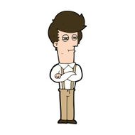 cartoon annoyed man N85