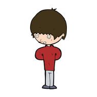 cartoon nervous boy N12