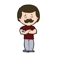 cartoon manly mustache man N9