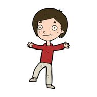 cartoon excited boy N160