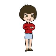 cartoon proud woman N28