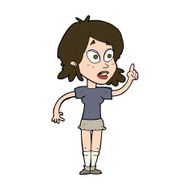 cartoon woman asking question N87