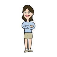 cartoon proud woman N29
