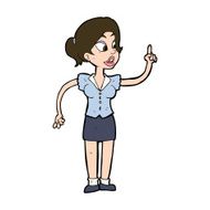 cartoon woman with great idea N23
