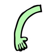 cartoon monster arm N112