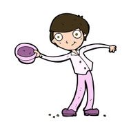 cartoon man tipping hat N10