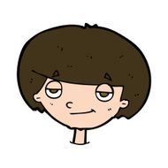 cartoon smug looking boy N10