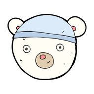 cartoon polar bear face N26