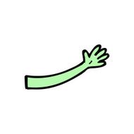 cartoon monster arm N117