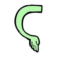 cartoon monster arm N119