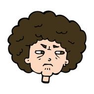 cartoon bitter old woman N20