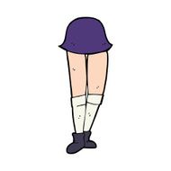cartoon female legs N48