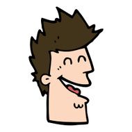 cartoon happy man N499