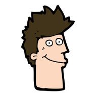 cartoon happy man N500