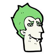 cartoon vampire face N40