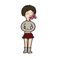 cartoon woman with snake tongue N20