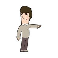 Cartoon Man Pointing N222
