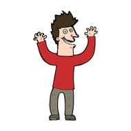 cartoon excited man N100