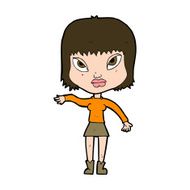 cartoon woman making gesture N15