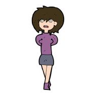 cartoon shocked woman N105