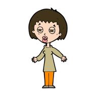 cartoon tired woman N31