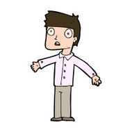 cartoon shocked man N134