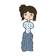 cartoon happy woman N279