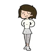cartoon pleased woman N11