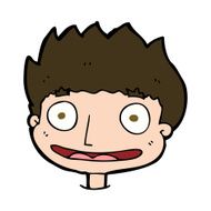 cartoon happy boy N257