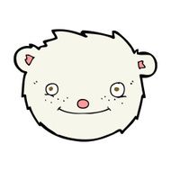 Cartoon Polar Bear Head N13